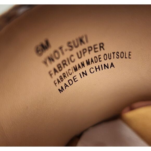 Y-Not? Suki Daisy Cork Platform Block Heel Slide Textile Upper Sandals Size 6M - Picture 14 of 15